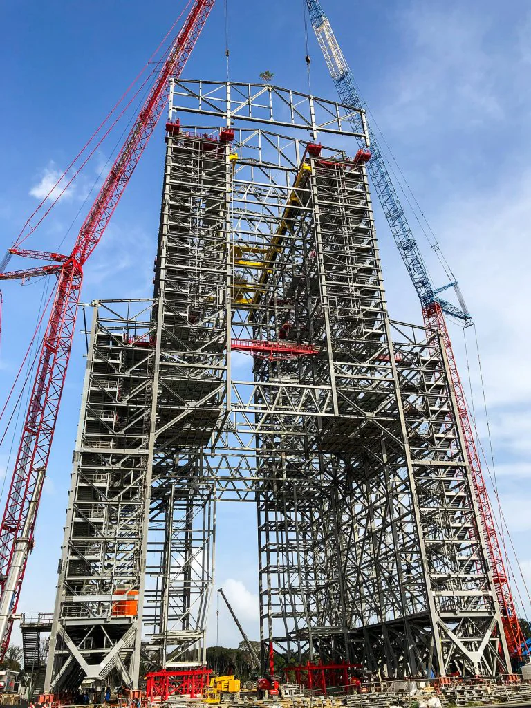 Čelična industrijska konstrukcija na gradilištu Zagreb Montaže